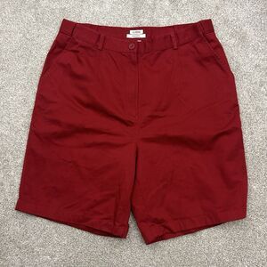 L.L Bean Shorts‎ Women's Size 16 Regular Original Fit Adjustable Waist Red